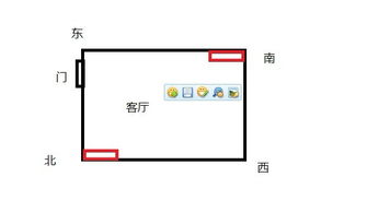 客厅鱼缸摆放方位 88男龙 红色是鱼缸摆放点 哪个方位好 麻烦高人 