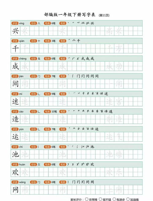 部编版一年级下册语文课本生字字帖 带拼音和笔顺 ,寒假给孩子练字用