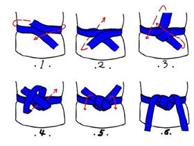 怎么系跆拳道道带
