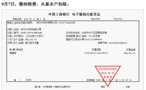 股东支付投资款银行回单上写什么