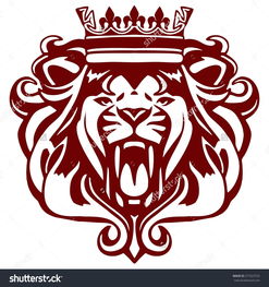 吼叫的狮子戴一顶王冠