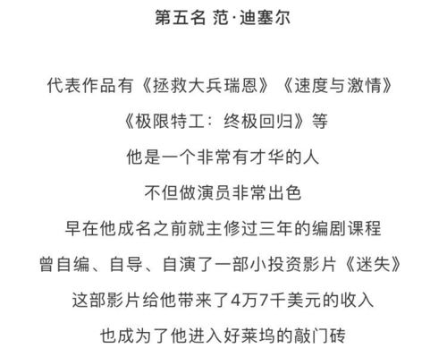 美国好莱坞六大硬汉大盘点,排在第一名的果然是他