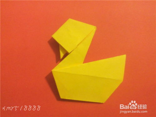 亲子手工折纸 折小黄鸭 