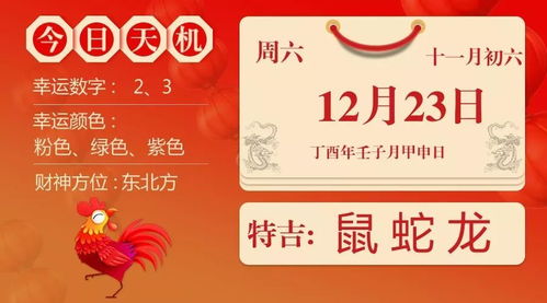 12月23日生肖运势 鼠 蛇 龙大吉 