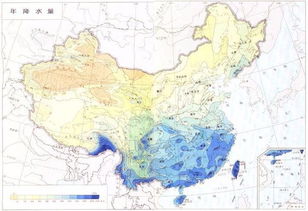 中国年降水量分布总趋势是什么 由东南向西北划分为哪四类干湿地区 