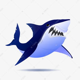 蓝色的鲨鱼素材图片免费下载 千库网 