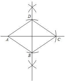 尺规作图 请你作出一个以线段a和线段b为对角线的菱形ABCD. 要求 写出已知.求作.结论.并用直尺和圆规作图.保留作图痕迹.不写作法及证明 已知 求作 结论 题目和参考答案 