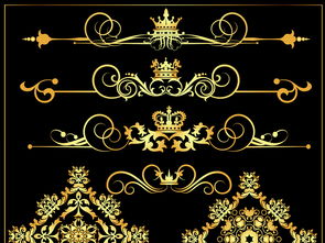 欧式金色皇冠王冠边框花纹矢量设计素材图片 模板下载 82.73MB 欧式边框大全 花纹边框 