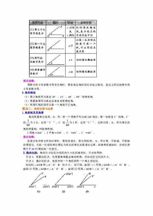 4.3角 基础 知识讲解 