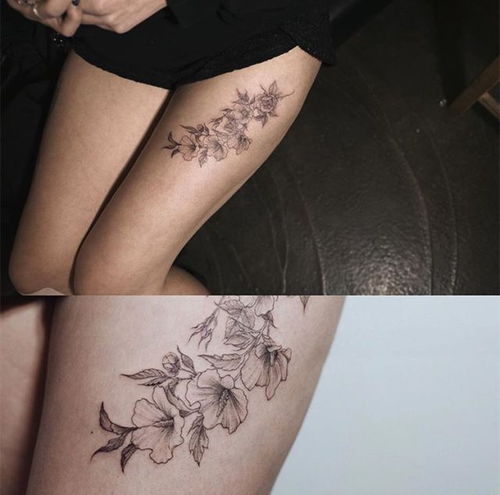 摩羯座纹身女孩大腿 摩羯座纹身女孩大腿图案