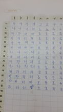 中国人练字用田字格 米字格 ,那韩国人练字用什么本 求名 有图更好 