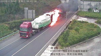 货车突起火浓烟滚滚 司机冒险开 火车 冲出隧道 