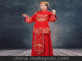 中式新娘红色礼服价格 中式新娘红色礼服批发 中式新娘红色礼服厂家 