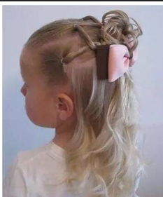 女童公主盘发发型图片 让女童秒变公主的盘发