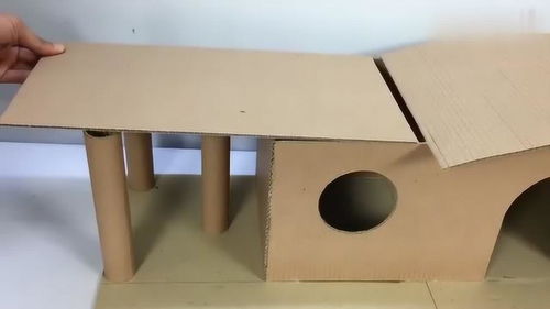 用纸板DIY猫咪宠物屋,做的非常精致,看看他是怎么做的 