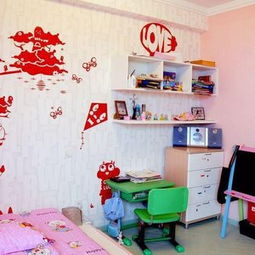 二居室简约风格公寓富裕型80平米儿童房卧室背景墙儿童床台湾家居效果图 