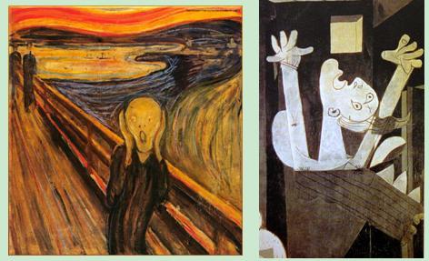 毕加索抽象名画呐喊图片