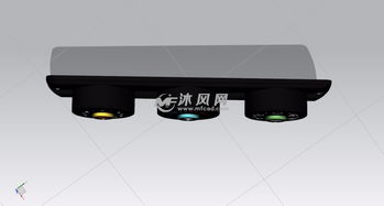 汽车空调开关面板三维模型