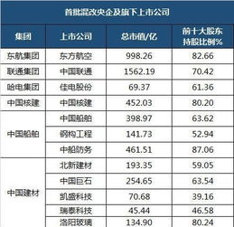 央企改革首批试点名单：央企混改概念股有哪些