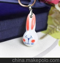景德镇陶瓷首饰 饰品 兔年吉祥物礼物 项链 吊坠