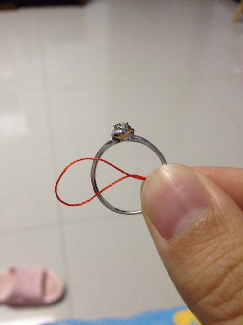 戒指缠鱼线方法 