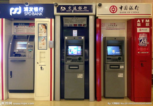 银行ATM取款机图片 