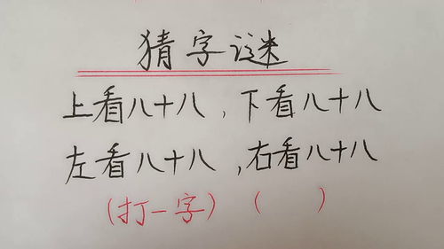 趣味语文 猜字谜,打一字