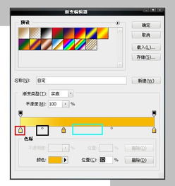 怎么在Adobe photoshop里自己设定渐变颜色 