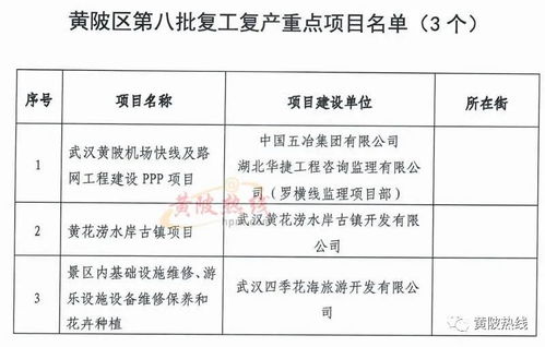 今日起复工复产改为备案制,不再统一批复 黄陂第九批3个重点项目 第十批90家企业复工复产