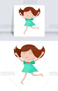 PSD卡通小女孩跳舞 PSD格式卡通小女孩跳舞素材图片 PSD卡通小女孩跳舞设计模板 我图网 
