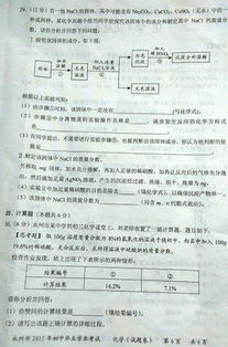 2015永州中考化学试题 图片版