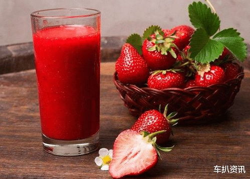 新鲜可口的草莓果汁,get制作小窍门
