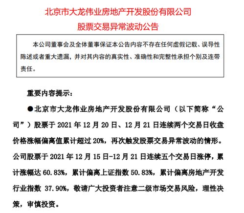 房企大涨后群发异动公告 最新债务情况披露