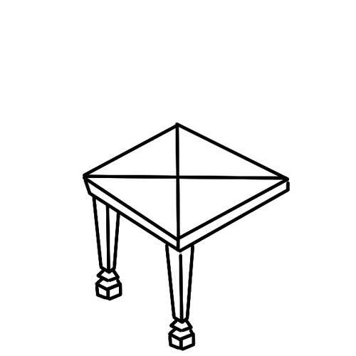 四方桌怎么画 漂亮的桌子简笔画手绘教程