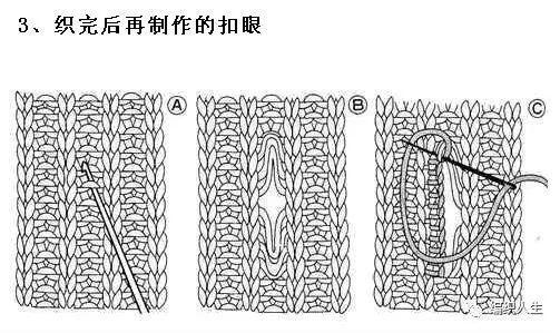 织开衫必备,一些扣眼的编织方法,实用荐存