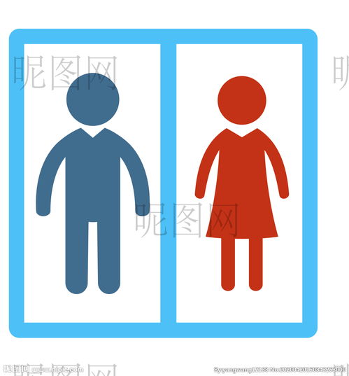 男女厕所UI标识标志图片 