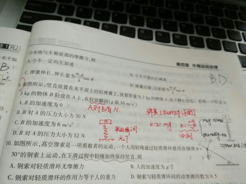 如图物理，为什么由在下滑过程中轻绳始终保持竖直可以看出，人无水平方向的加速度?