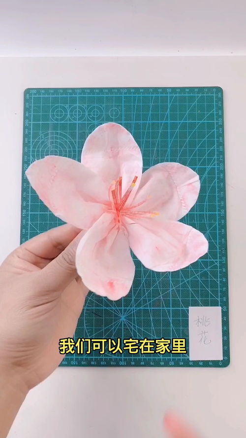 自制花朵的方法,用纸巾diy美丽桃花,看一遍就能学会 