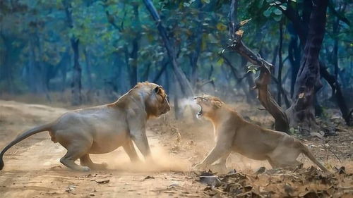 两只狮子发生激烈争吵 游客拍下罕见场面 