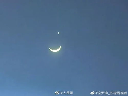 抬头 月亮和星星 在一起 啦