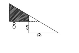 下图是两个完全一样的直角三角形重叠在一起,求阴影部分面积. 