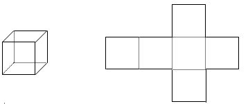 展开图，正方形的展开图11种画法