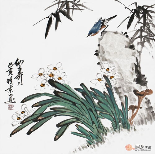 艺术欣赏 郑晓京老师写意花鸟画佳作 水仙国画系列