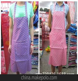 2014新款防水防污小碎花玫瑰花图案围裙 单口袋时尚美观厨房围裙