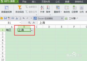 wps表格教程之快速生成下拉菜单 