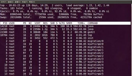 SCO UNIX系统中,什么命令可以查询 当前内存使用率 