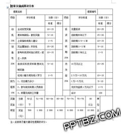 方案效果评价打分方案模板(方案评分表模板)