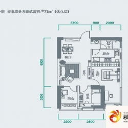 武汉华侨城双子座华侨城双子座户型图B1 户型 2室2 ...图片大全 我的小区 武汉装修123网 