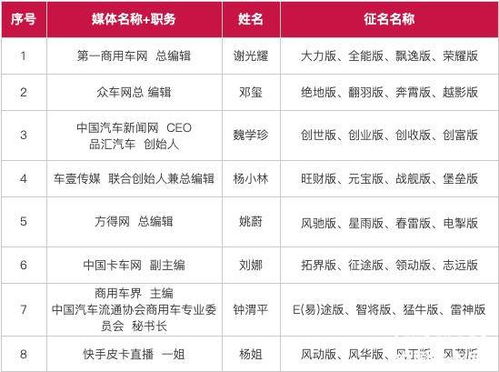 一字千金 新锐骐有奖征名投票开启 18组入围名称出炉