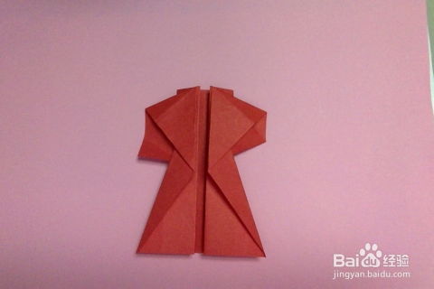 怎么折礼服连衣裙的折法简单手工折纸高领连衣裙